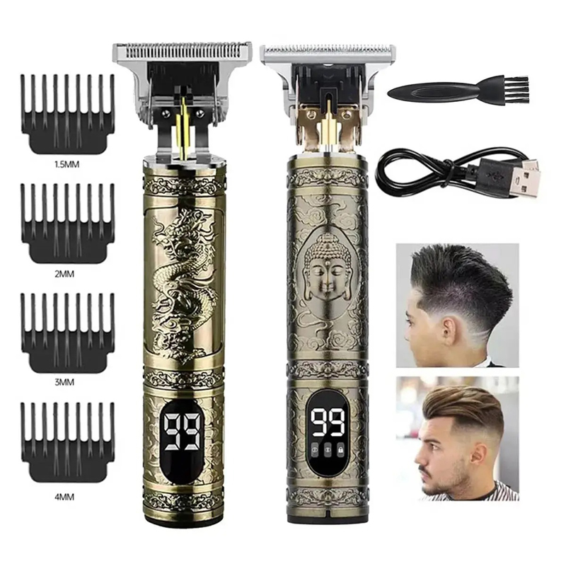 Mens Vintage Grooming Kit - Tondeuse de barbier sans fil T9