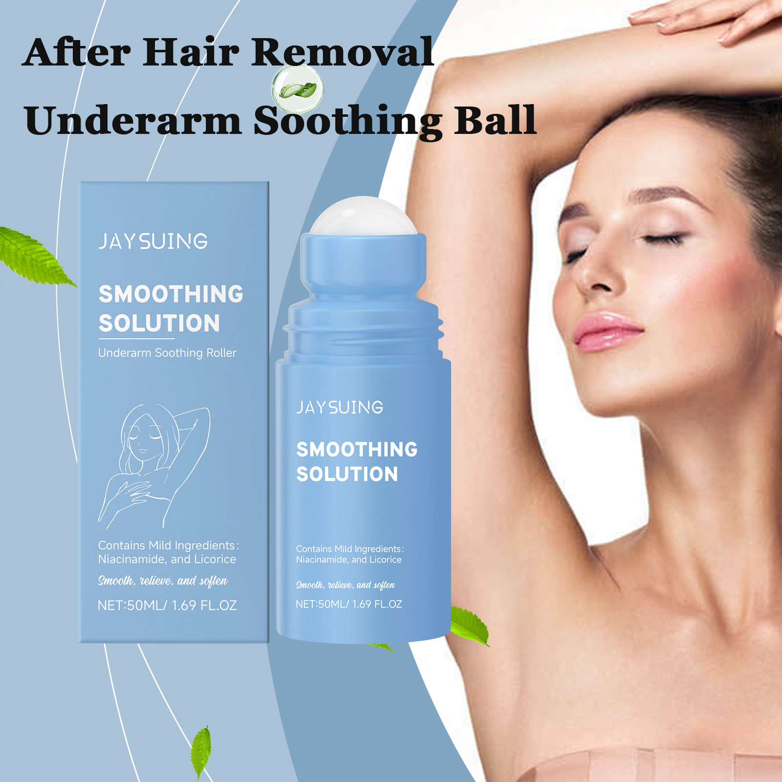 Ingrown Hair Serum - Rouleau apaisant pour aisselles après rasage,