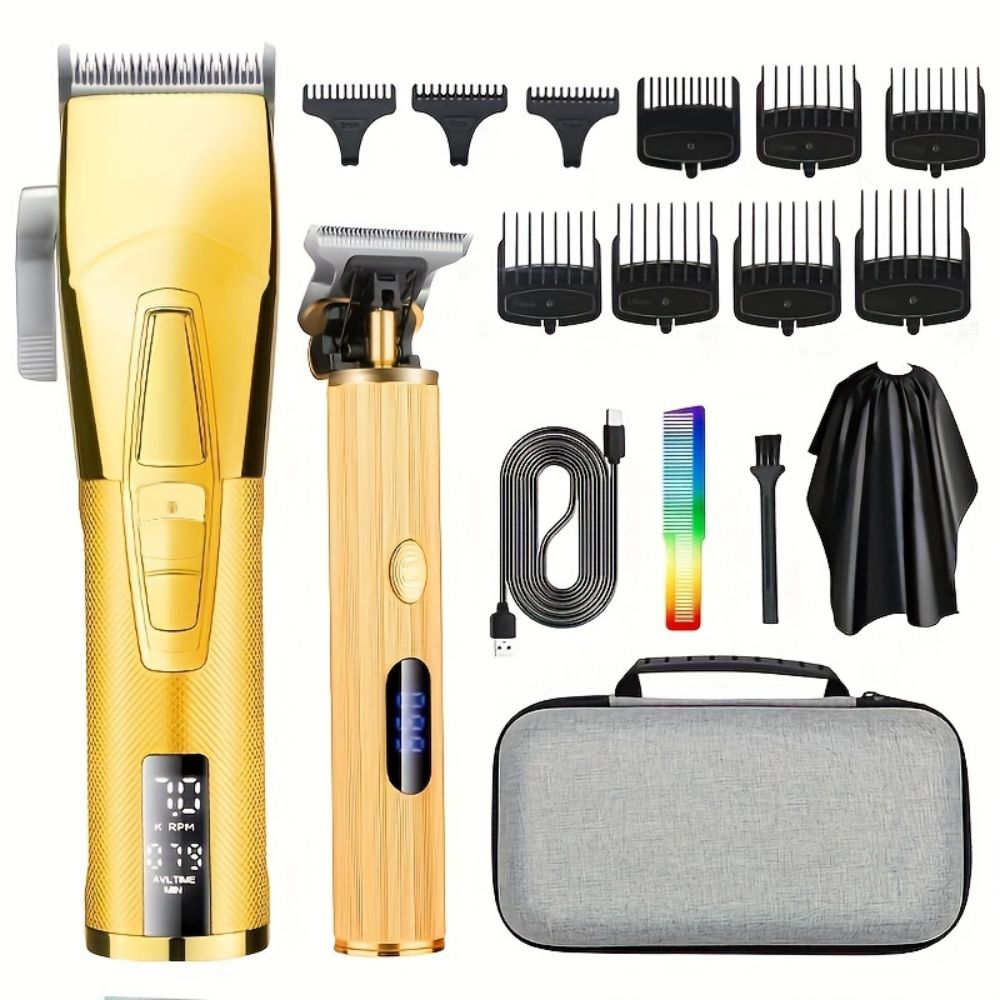 Mens Grooming Kit Bag - Tondeuse à cheveux sans fil professionnelle