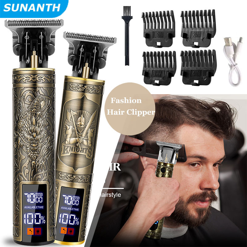 Mens Vintage Grooming Kit - Tondeuse à cheveux professionnelle sans fil